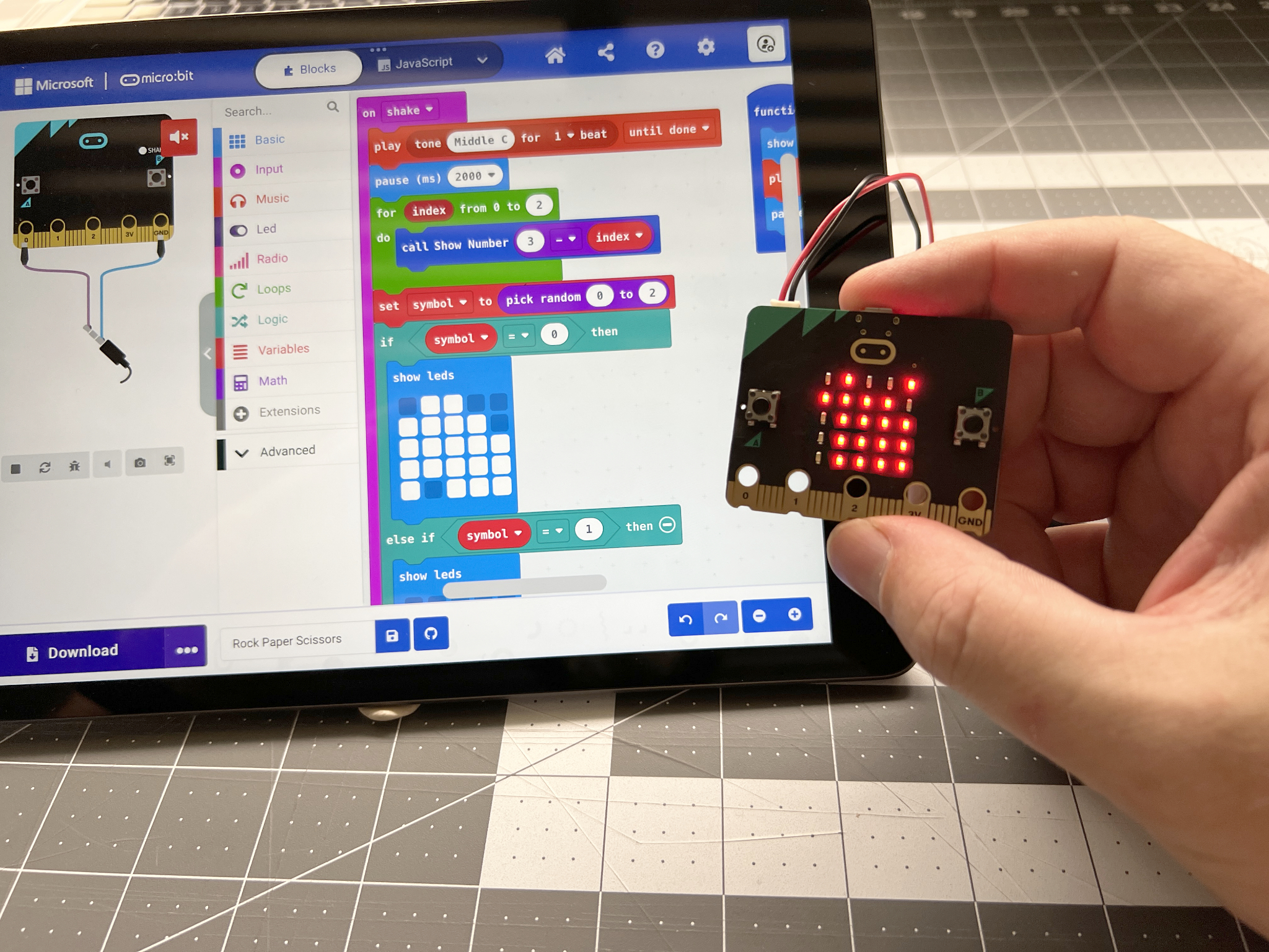 Microbit Rock Paper Scissors